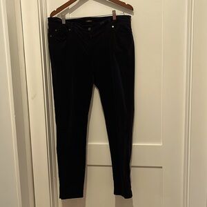 J. McLaughlin “Watson Velvet Jeans” ladies size 14. Dark marine blue. EUC